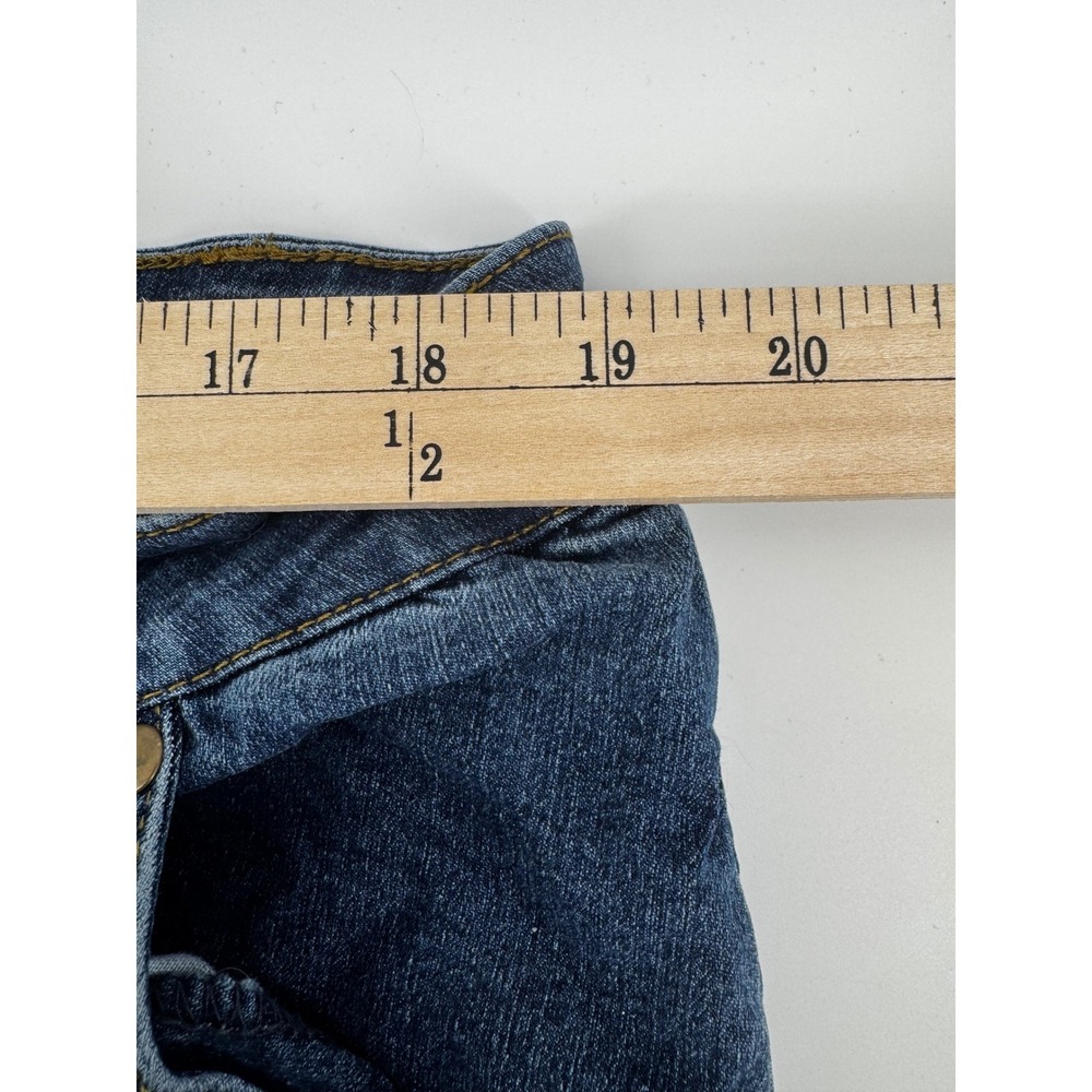 Woman Within Denim Capris Blue Medium Wash Petite 18W Cropped Jeans Side Slit - Picture 6 of 7